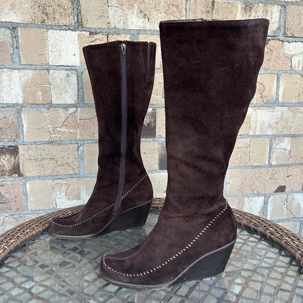 Aerosoles brown suede knee high Boots Size 8
